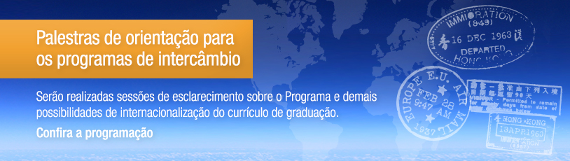 Palestras de orientação para os programas de intercâmbio