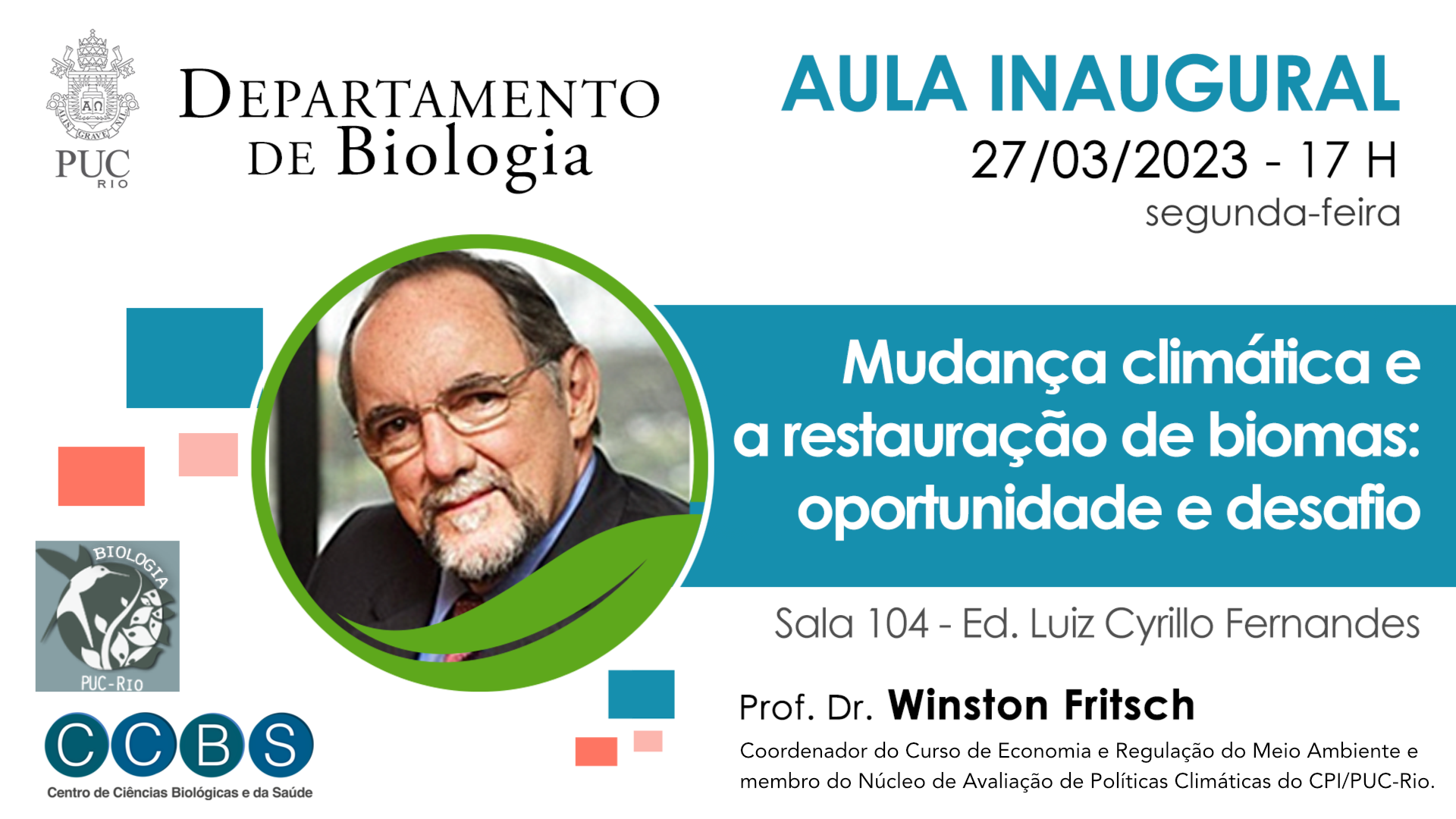 Imagem de divulgação da aula do Depto. de Biologia