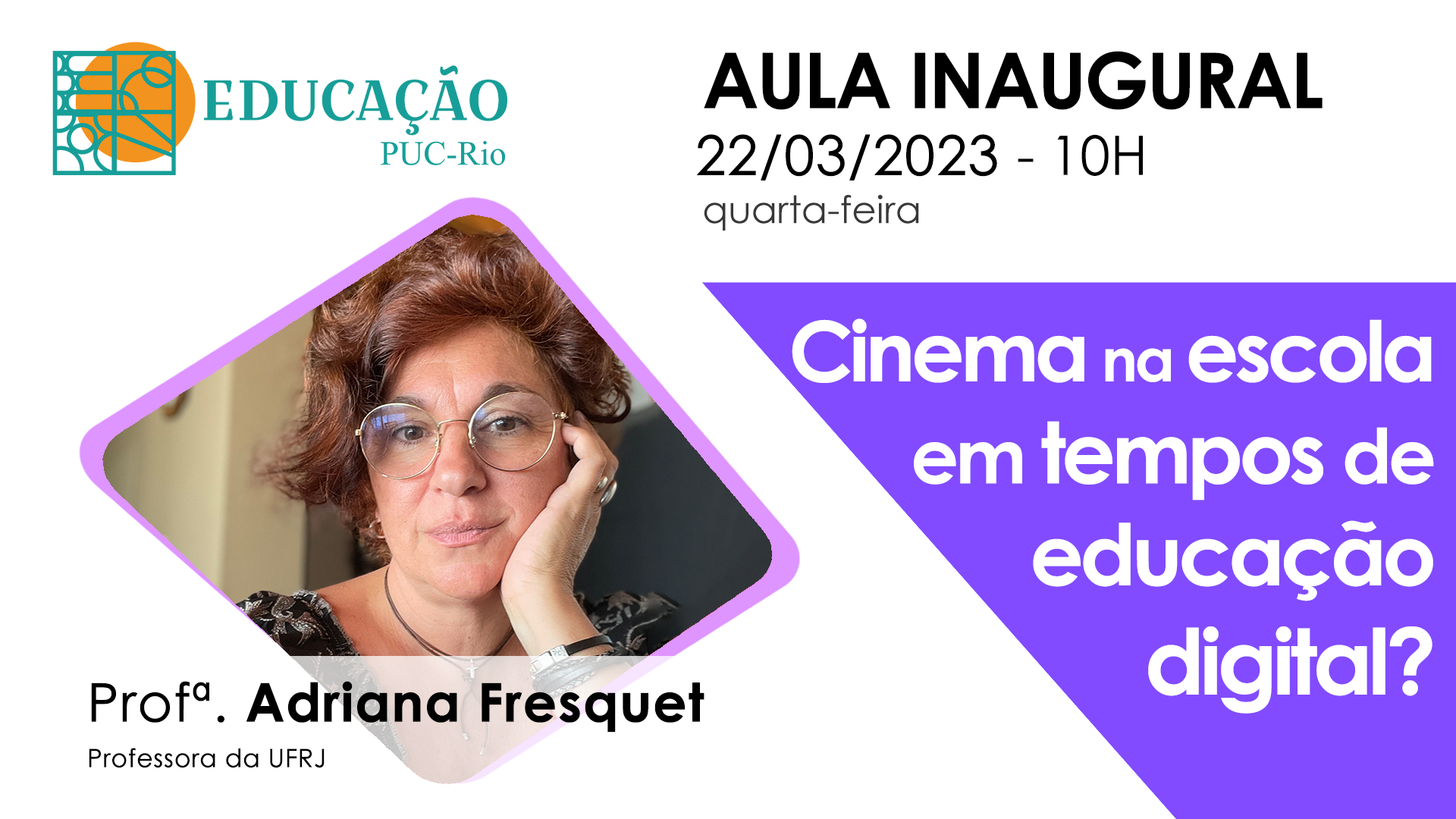 Imagem de divulgação da aula do Depto. de Educação