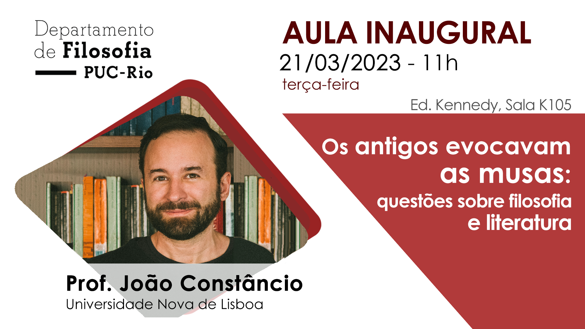 Imagem de divulgação da aula do Depto. de Filosofia
