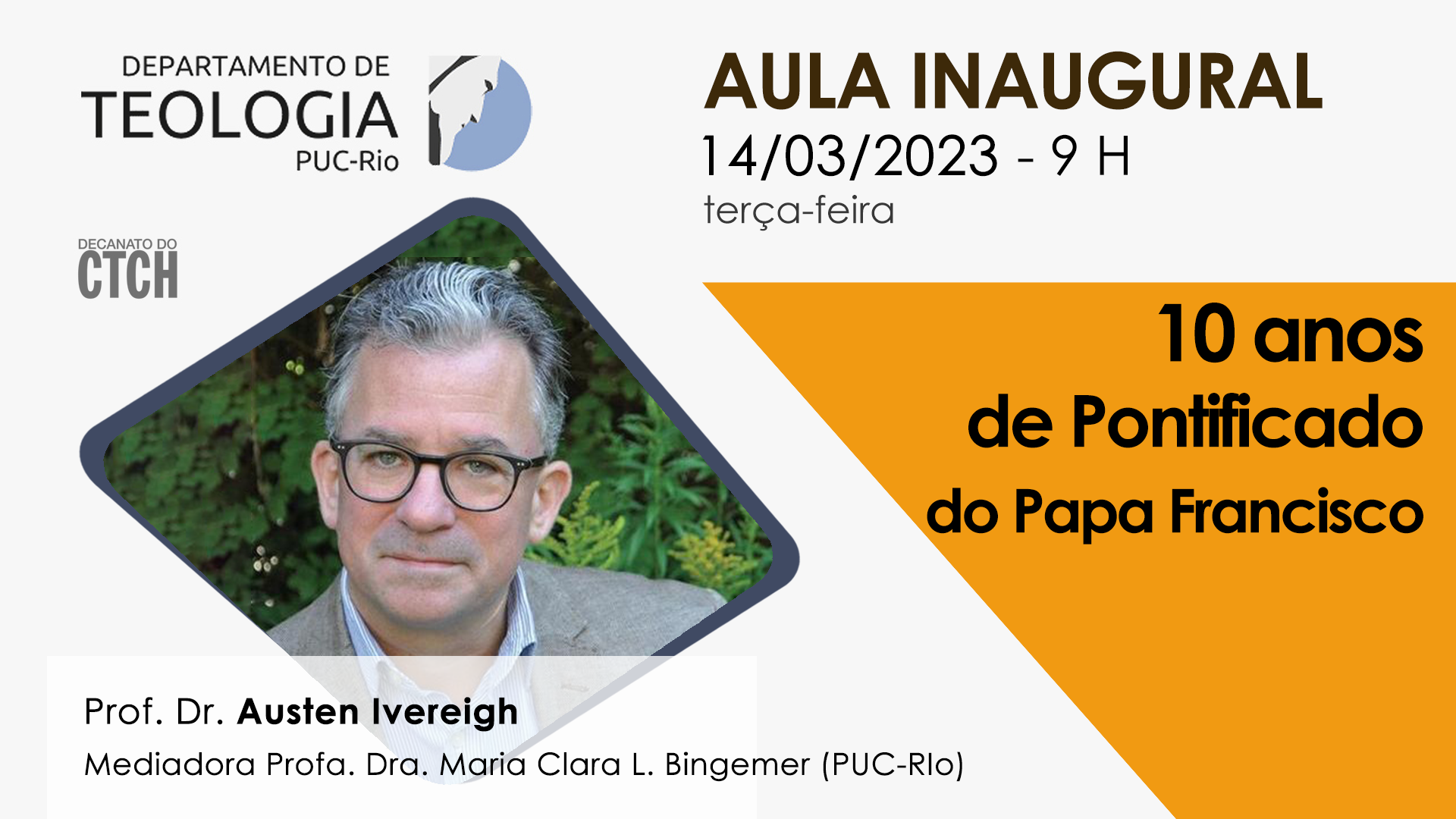 Imagem de divulgação da aula do Depto. de Teologia