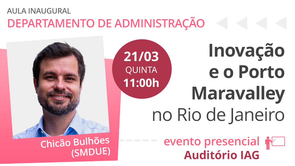 Imagem de divulgação da aula do Depto. de Administração