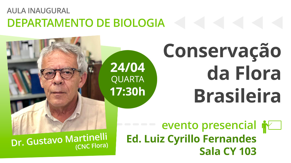 Imagem de divulgação da aula do Depto. de Biologia