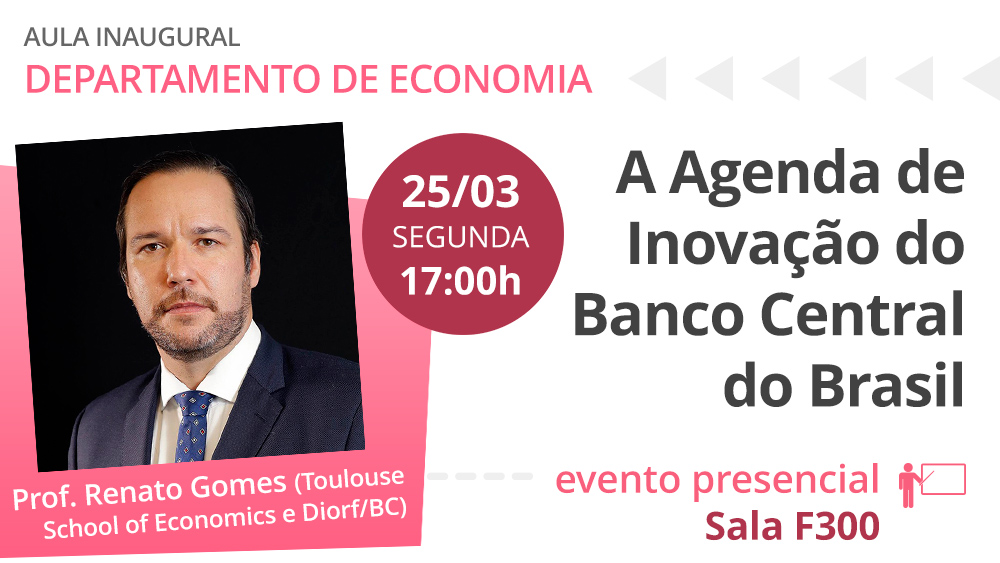 Imagem de divulgação da aula do Depto. de Economia