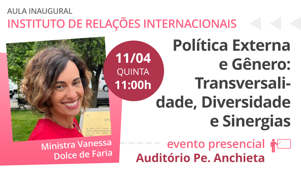 Imagem de divulgação da aula do Instituto de Relações Internacionais