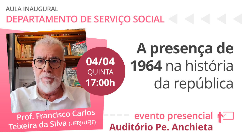 Imagem de divulgação da aula do Depto. de Serviço Social