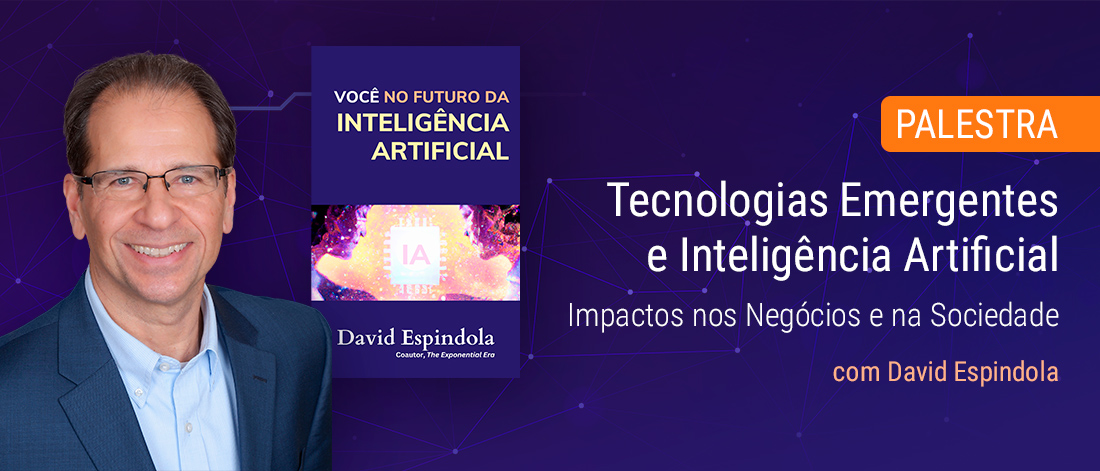 Divulgação da palestra com o executivo americano David Espindola