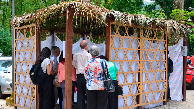 Cabana montada no Campus da PUC em 2019