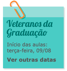 Veteranos da Graduação: início das aulas - 09/08 (terça-feira) - ver outras datas