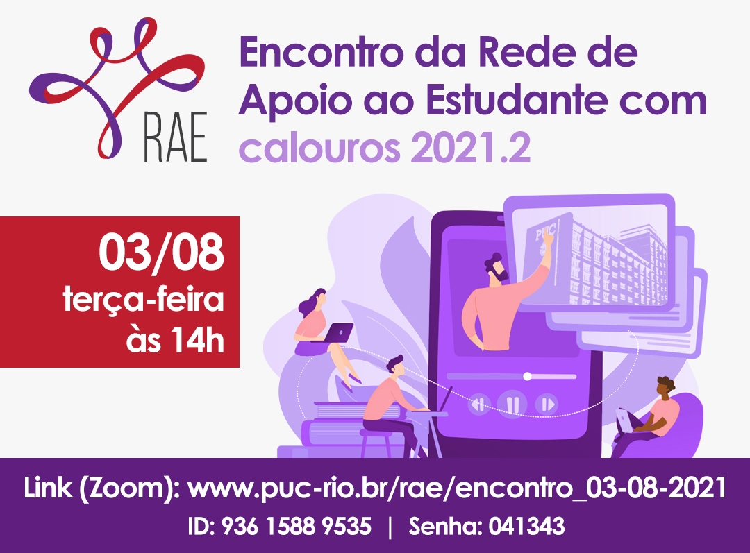 Encontro da Rede de Apoio ao Estudante com calouros 2021.2
