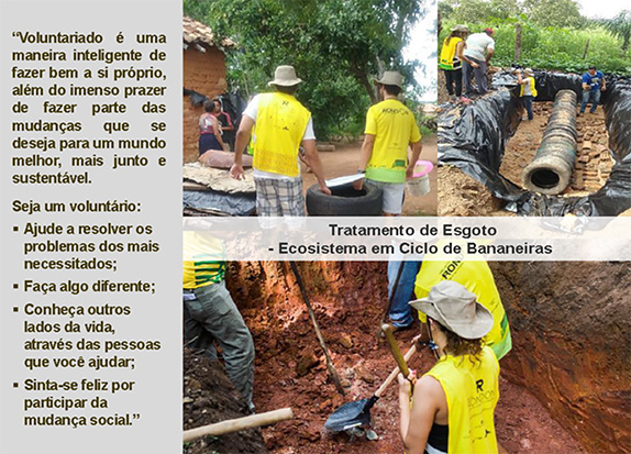 Foto com voluntários do Projeto Rondon